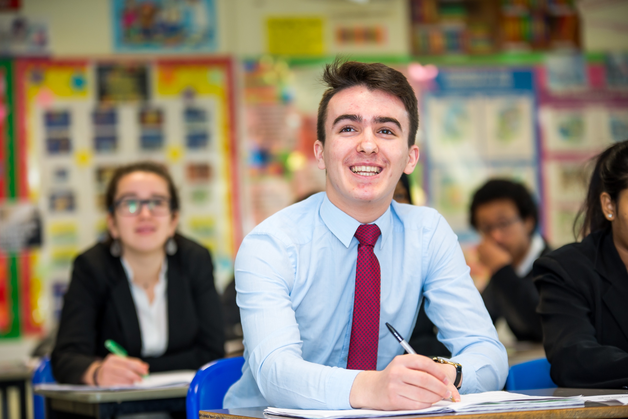 Pupils outside Newman Catholic College